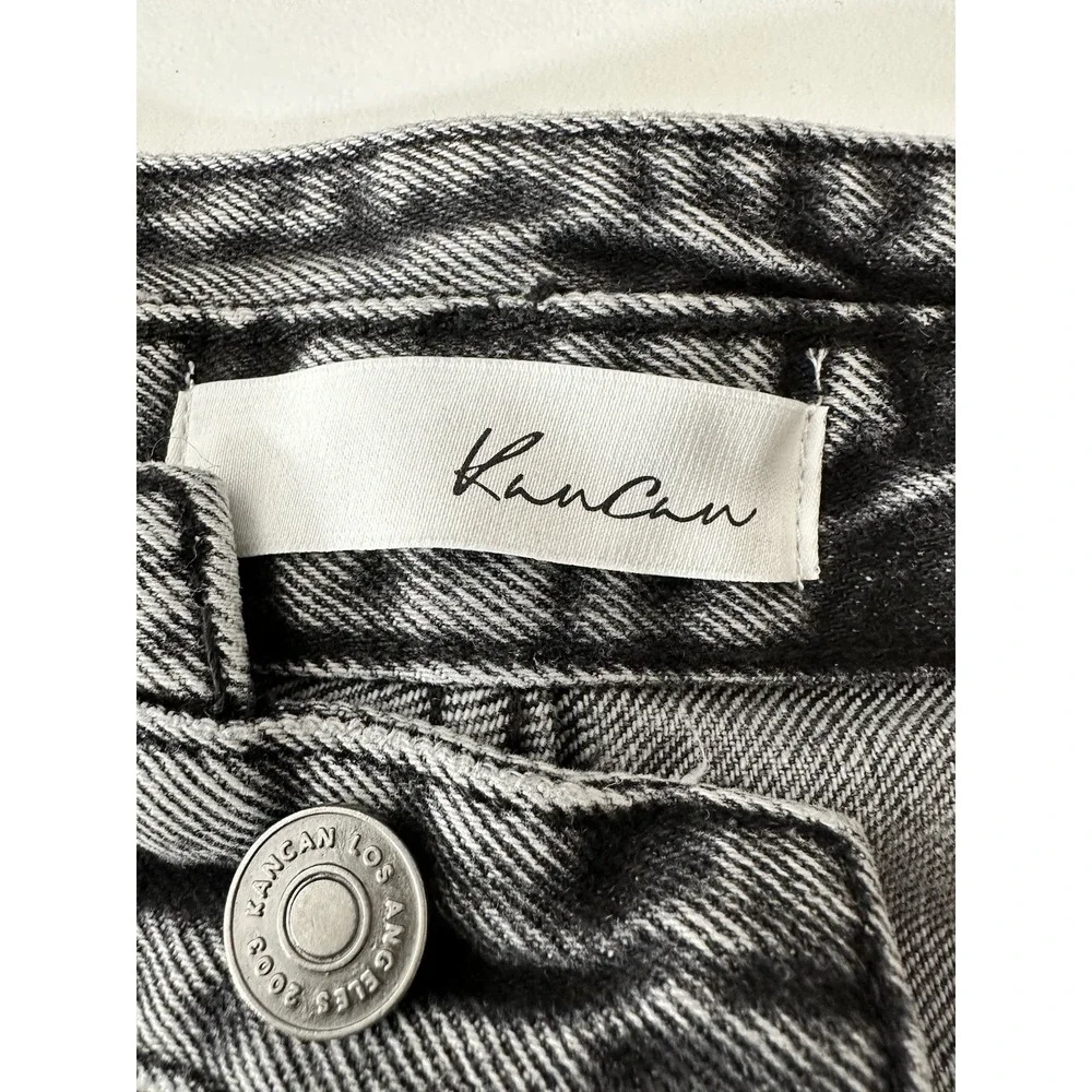 KanCan Wide Leg Jeans Women's Size 5/26 (27x32) Black Button Fly - Picture 3 of 8